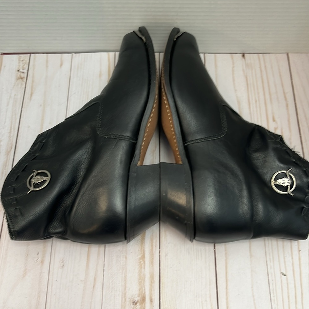 Laredo Western Boots. Black leather. Side zipper. Reinforced toe. EUC! Size 9 - Picture 5 of 9